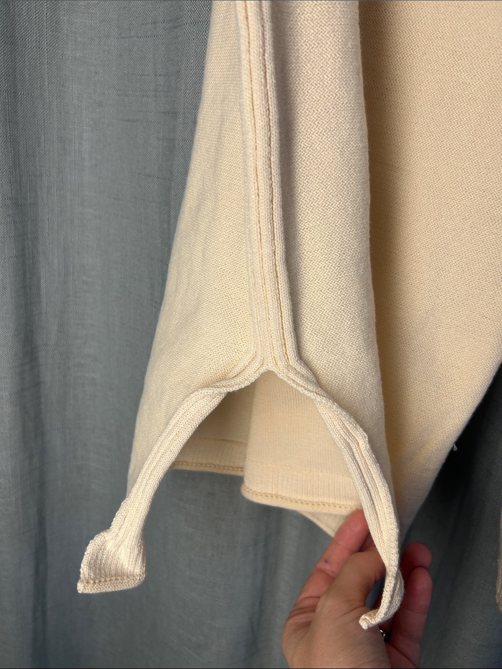 Wide-Leg Knit Pants in Light Beige — Women’s Comfortable Pull-On Pant - Picture 3 of 7